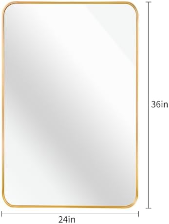 AiStarlink Wall Mount Mirror 24x36 Aluminum Farmhouse Style