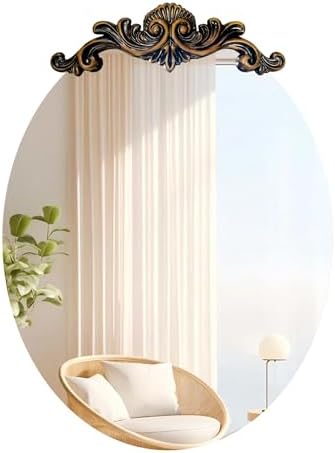 Artloge Baroque Mirror 32x24 Inches Sleek Silver
