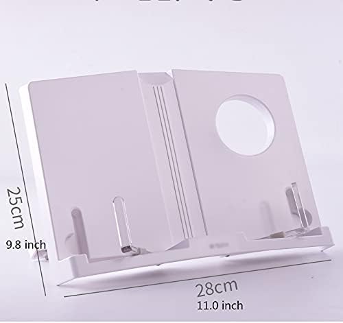 Adjustable Book Stand for Reading and Cooking Blue 11x10 inch Portable Foldable