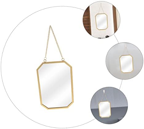 WOONEKY Gold Finish Wall Mounted Vanity Mirror