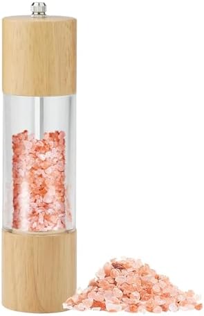 Wooden Pepper and Salt Grinder with Adjustable Coarse Setting