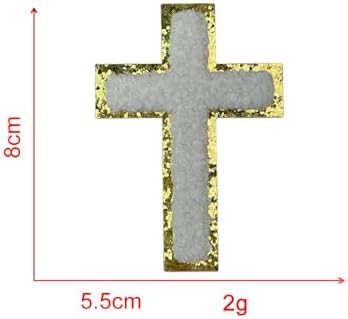 12-Pack Cross Embroidered Patches for DIY Clothing and Accessory Decoration