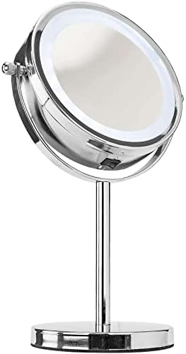 Lighted Makeup Mirror with Storage Wall Decor