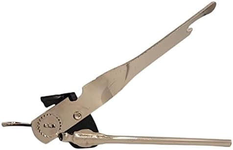 Classic Compact Metal Can Opener with Bottle Cap Remover