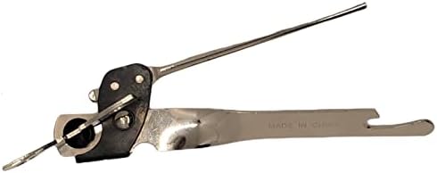 Classic Compact Metal Can Opener with Bottle Cap Remover