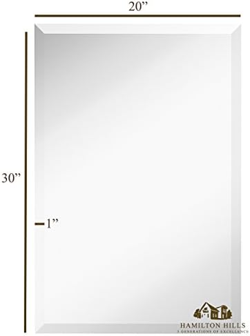 Hamilton Hills 20x30 Frameless Rectangular Mirror
