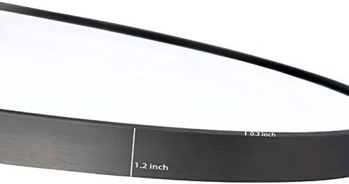 Itrue 30 Inch Round Black Bathroom Mirror with Metal Frame