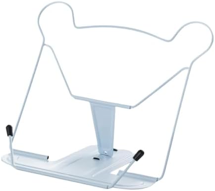 Harayaa Metal Book Stand Portable for Cookbooks and Magazines Blue