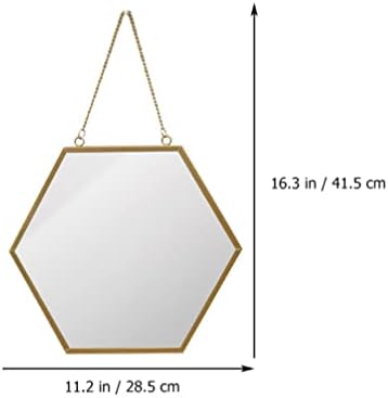 ULTNICE Round Antique Metal Glass Wall Mirror