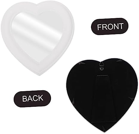 Heart-Shaped Makeup Mirror Wall or Table Mount Decor