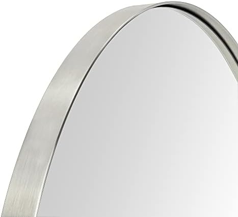 TEHOME Brushed Nickel Oval Mirror 30x40 Inch