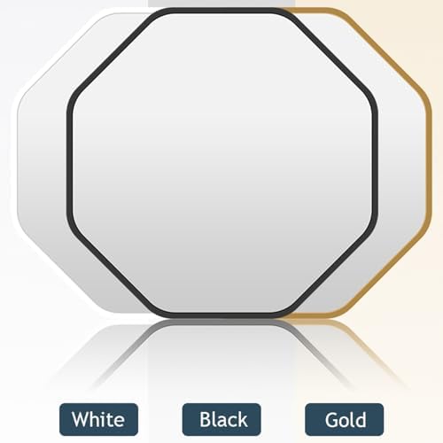 TZUFA Octagon Wall Mirror with Aluminum Frame - Black 40x40CM