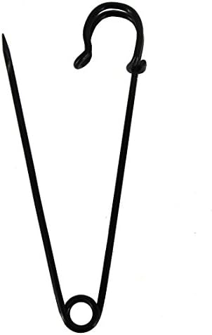 10pcs Black Safety Pins 4 Inch Heavy Duty Stainless Steel