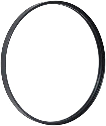 Merrick Lane Monaco Round Accent Mirror - 24 Black Metal Frame