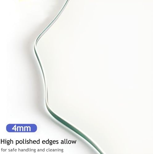TZUFA Frameless Wavy Bathroom Mirror 36x46cm