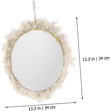 Zerodeko Round Wall Hanging Mirror Tapestry Decor 1