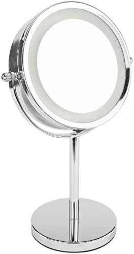 Lighted Makeup Mirror with Storage Wall Decor