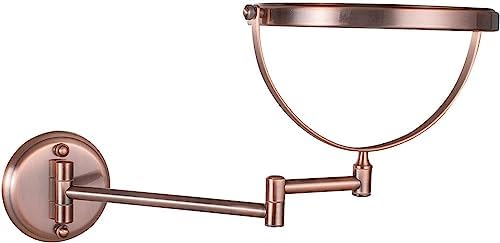 Bleslin Wall-Mounted Makeup Mirror with 3X Magnification Pink Gold 1