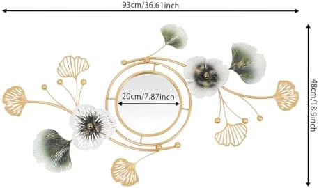 Mignonnememe Gold Ginkgo Leaf Vanity Mirror