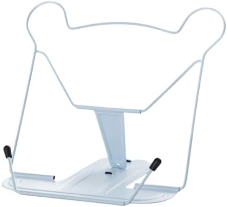Harayaa Metal Book Stand Portable for Cookbooks and Magazines Blue