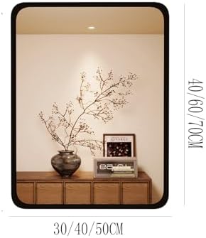 LXP Makeup Mirror with Wooden Frame 40x60cm Wall Mounted