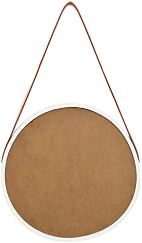 Teenpull Round Wall Mirror with Wood Frame 157 in Diameter
