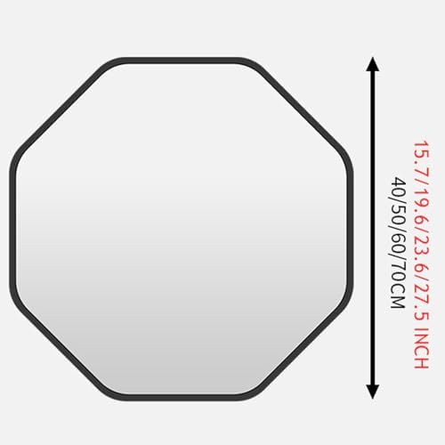 TZUFA Octagon Wall Mirror with Aluminum Frame - Black 40x40CM