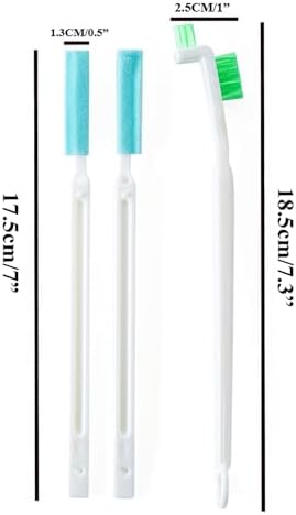 NewFeru 3-Piece Mini Bottle Brushes with Split Crevice Cleaner and Flat Scrubbers