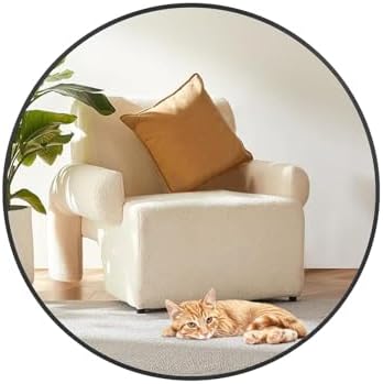 18 Inch Black Round Safety Wall Mirror - Gold Frame
