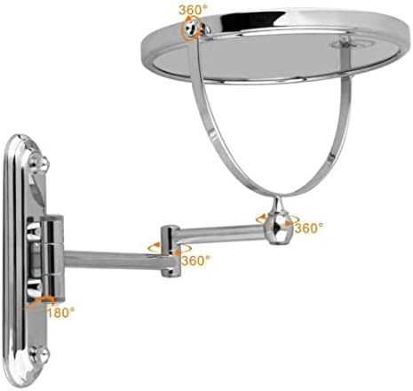 JHUS 8 Inch Lighted Vanity Mirror with Swivel