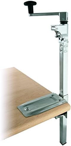 BOJ Commercial Grade Manual Can Opener with Angled Bar 19 Inch Table Mount
