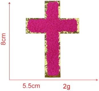 12-Pack Cross Embroidered Patches for DIY Clothing and Accessory Decoration