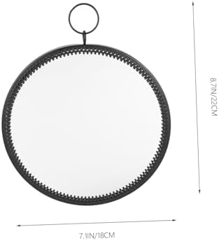 Ciieeo Rustic Round Wall Mirror for Bathroom and Bedroom
