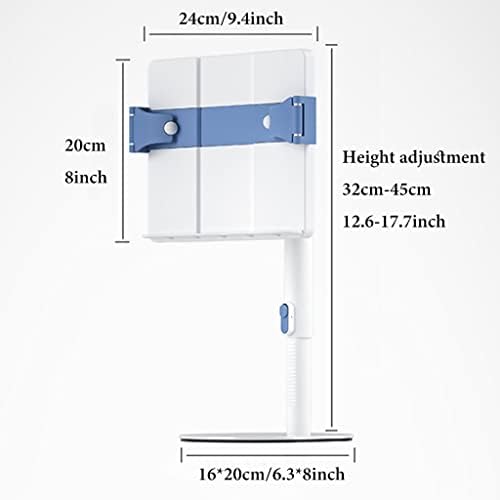 Adjustable Book Stand with Page Clips Ergonomic for Books and Laptop
