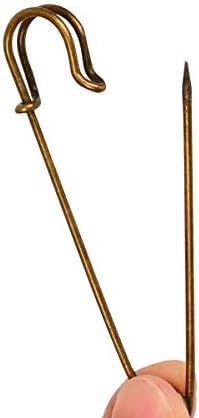 50 Pcs Heavy Duty Large Safety Pins in Brown