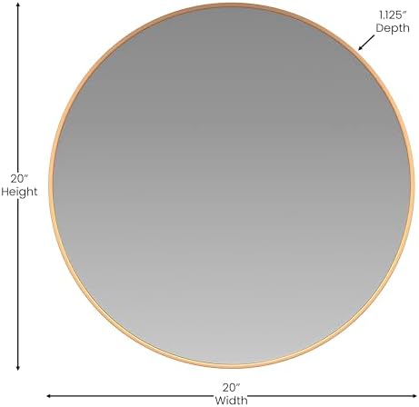 Flash Furniture Julianne 20 Gold Circle Wall Mirror 1
