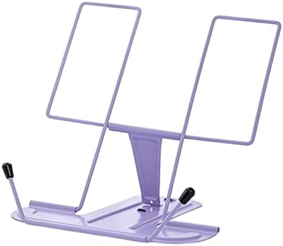 Versatile Metal Cookbook Stand with Tablet Holder - Violet