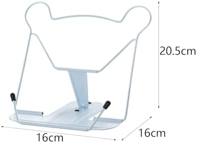 Harayaa Metal Book Stand Portable for Cookbooks and Magazines Blue