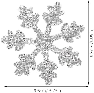 TEHAUX Snowflake Glitter Iron-on Patch Trim