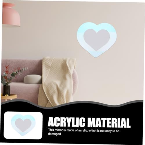 Zerodeko Heart-Shaped Wall Mirror for Decor and Vanity