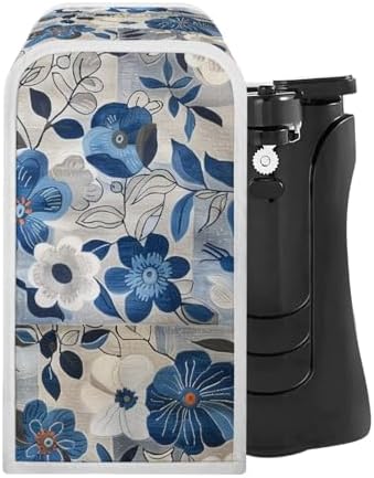 Blue Flower Can Opener Cover Dust Protector for Manual Can Opener