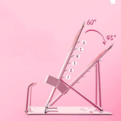 Adjustable Metal Book Stand for Kitchen and Office Blue