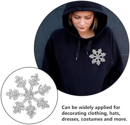 TEHAUX Snowflake Glitter Iron-on Patch Trim