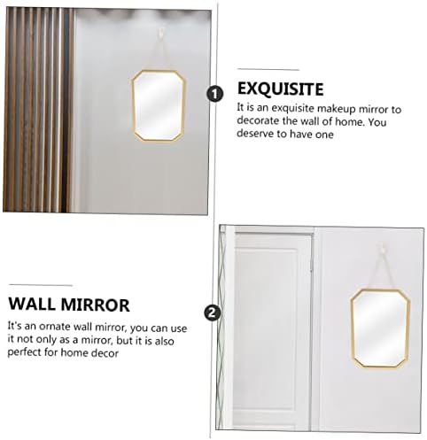 WOONEKY Gold Finish Wall Mounted Vanity Mirror
