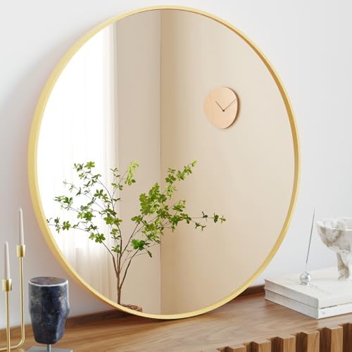 Zibbizo 20-Inch Gold Circle Wall Mirror 1