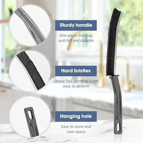 GLIART 3Pcs Hard-Bristled Crevice Cleaning Brush Set