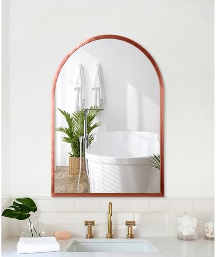 Arched Metal Wall Mirror 20x16 for Bathroom and Living Room