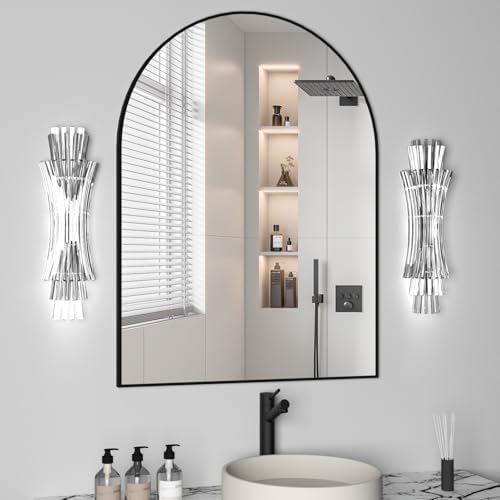 NEUWEABY Arched Wall Mirror 30x40 Black Frame