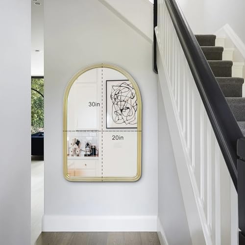 Gold Arched Mirror 20x30 Wall Decor for Bathroom Living Room