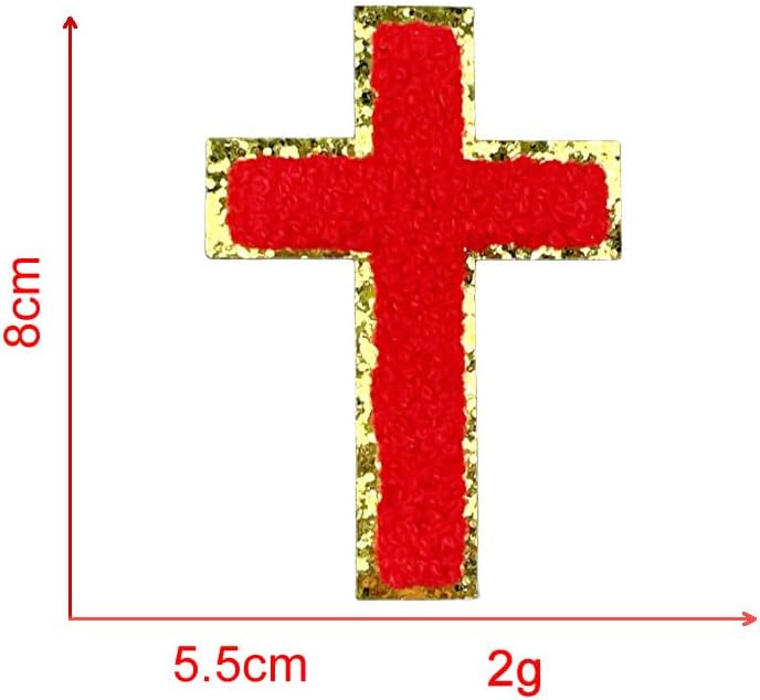 12-Pack Cross Embroidered Patches for DIY Clothing and Accessory Decoration